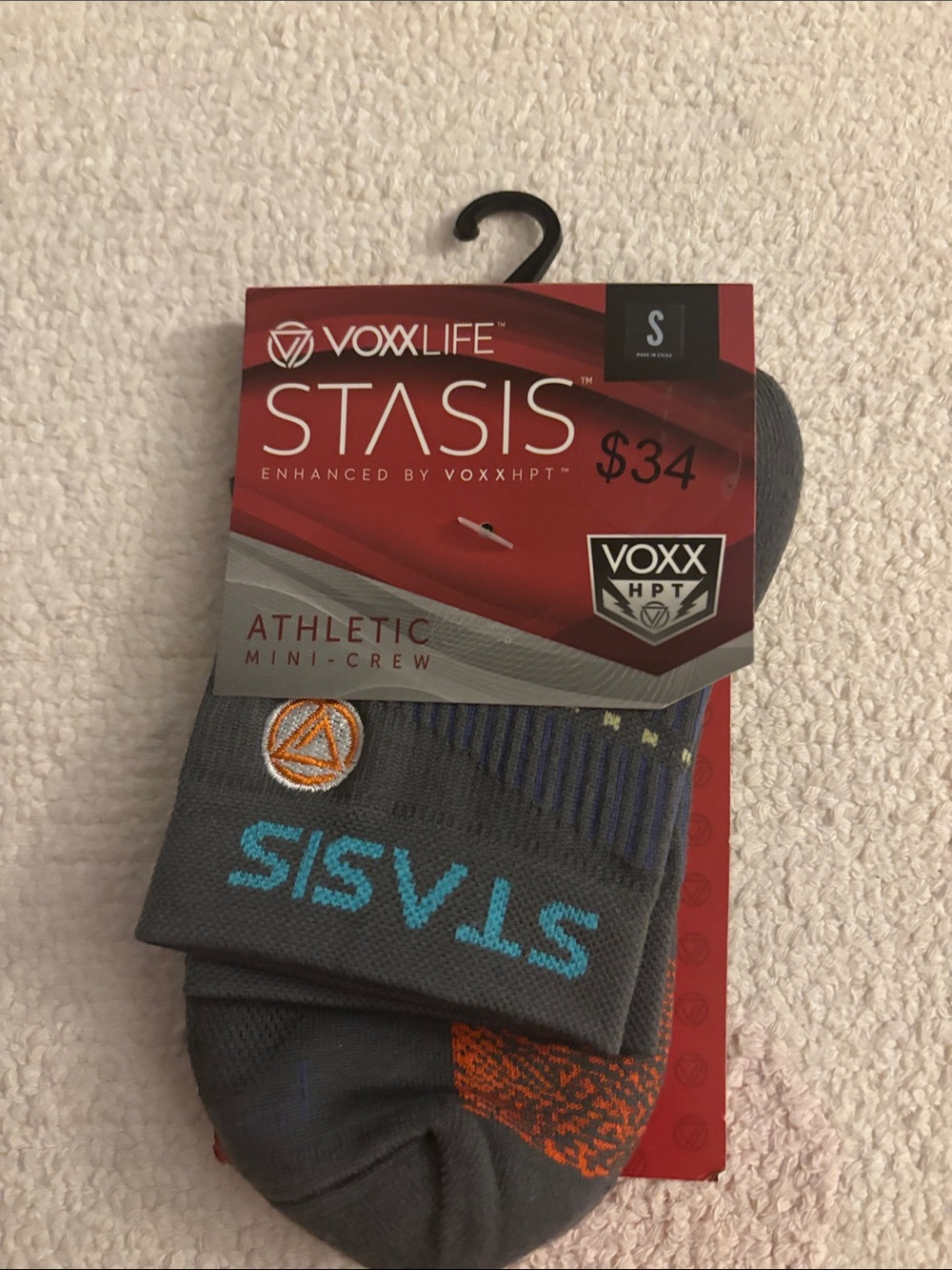 VoxxLife Stasis Mini-Crew Athletic Socks - Gray